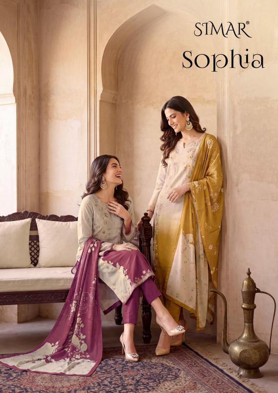Glossy simar sophia dress material wholesale jetpur navagadh gujarat